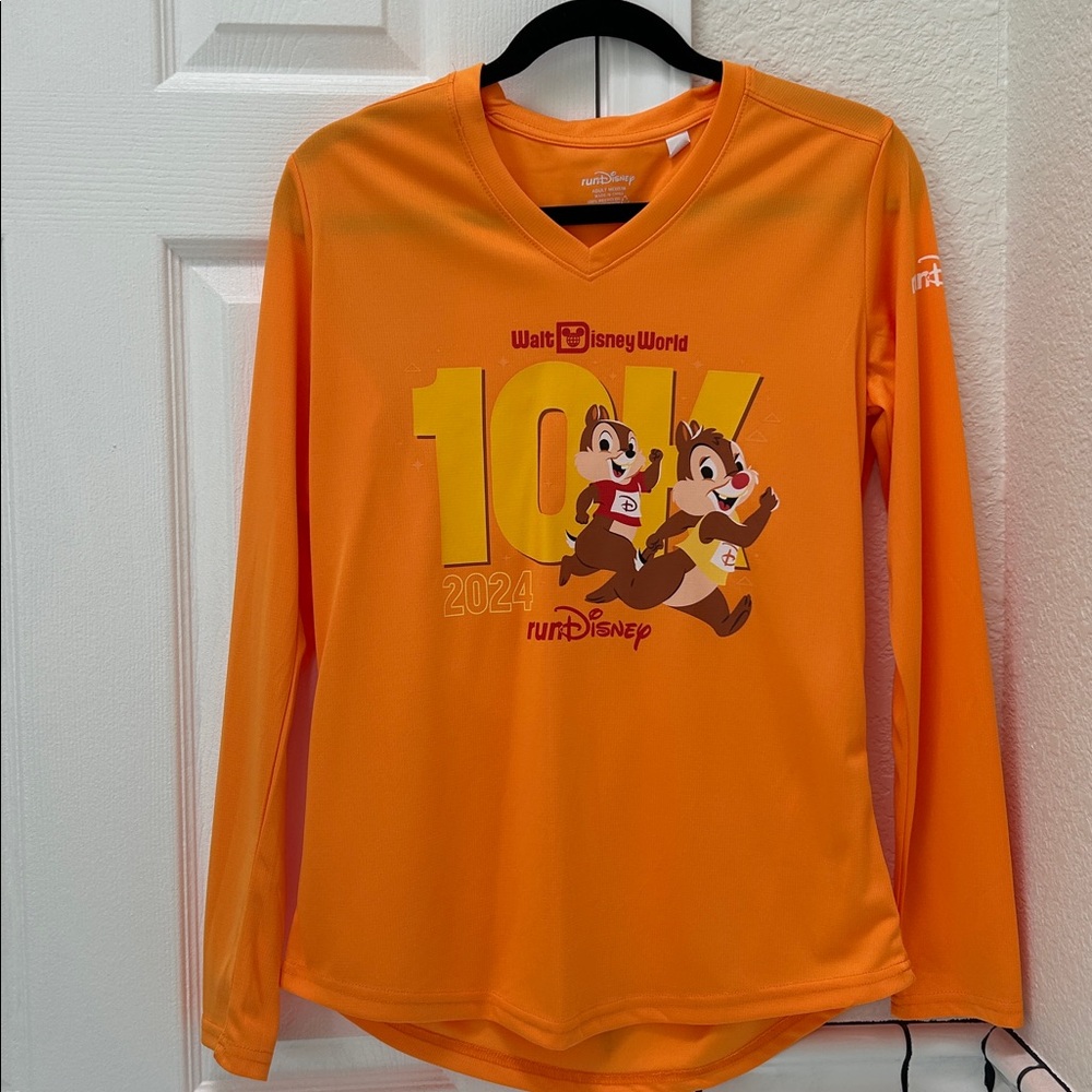 WDW Marathon Weekend 2024 Orange Chip 'n' Dale 10K Run Shirt